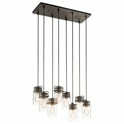 Budget ⭐ Kichler Lighting Brinley 100W 8-Light Pendant in Olde Bronze 🌟