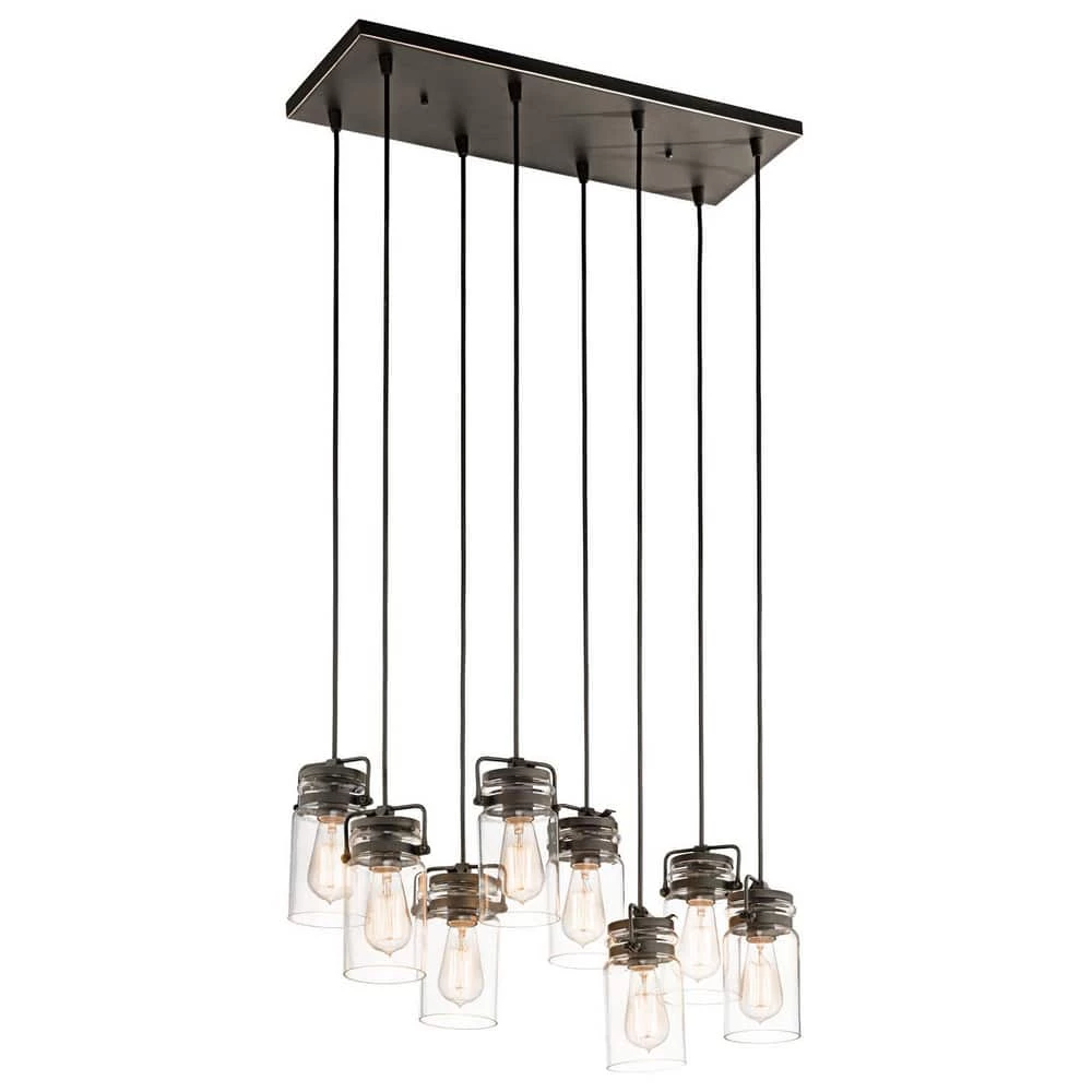 Budget β Kichler Lighting Brinley 100W 8-Light Pendant in Olde Bronze π 3 Budget β Kichler Lighting Brinley 100W 8-Light Pendant in Olde Bronze π