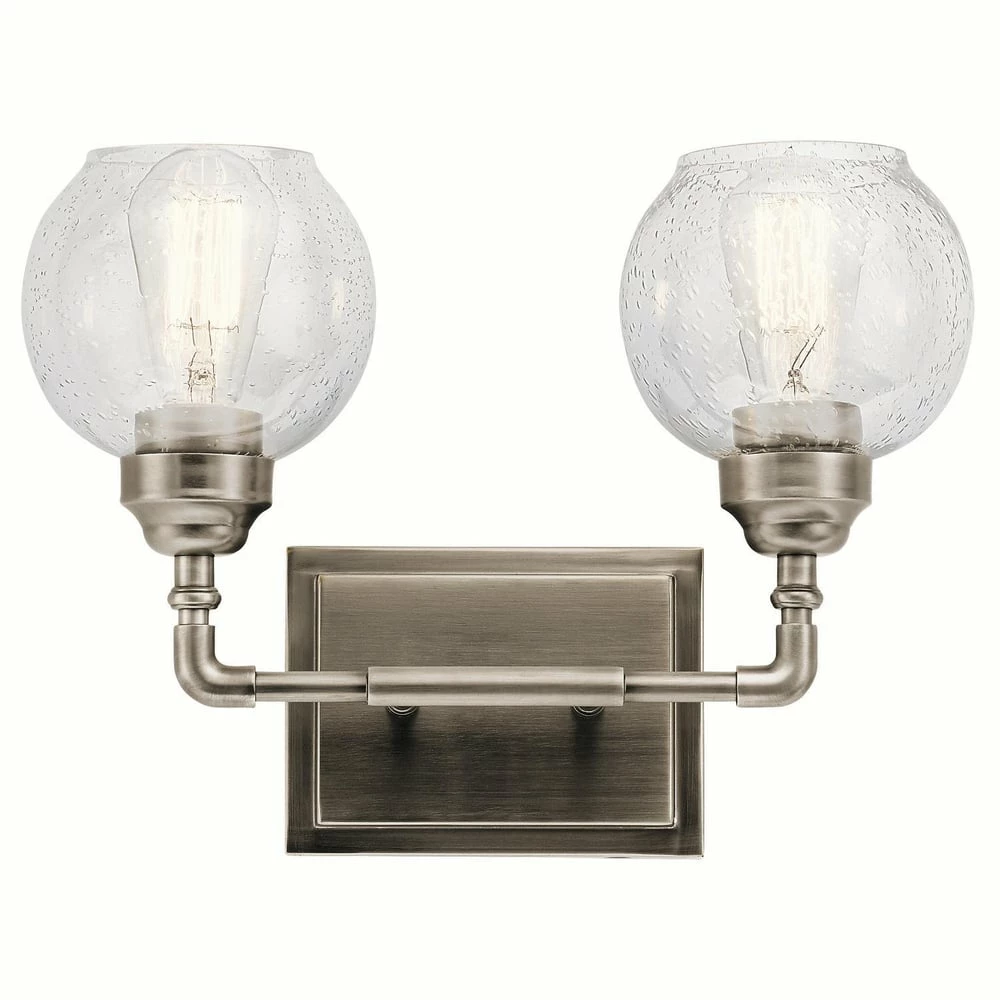Budget π Kichler Lighting Niles 60W 2-Light Bath Light in Antique Pewter β 3 Budget π Kichler Lighting Niles 60W 2-Light Bath Light in Antique Pewter β