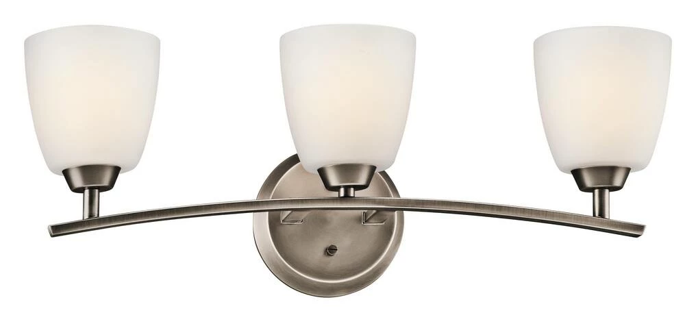 Buy π Kichler Lighting Granbyβ’ 6-1/2 in. 100 W 3-Light Medium Bath Bracket in Brushed Pewter π 3 Buy π Kichler Lighting Granbyβ’ 6-1/2 in. 100 W 3-Light Medium Bath Bracket in Brushed Pewter π