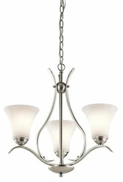 Wholesale 😉 Kichler Lighting Keiran 20 in. 3-Light Chandelier in Brushed Nickel 🥰