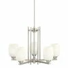 Cheapest 🔔 Kichler Lighting Eileen 100W 5-Light Medium Incandescent Chandelier in Brushed Nickel 👏 -Kichler Lighting shop Query 517
