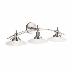New 🧨 Kichler Lighting Structures 100 W 3-Light T-4-Light Bracket in Brushed Nickel ⌛