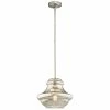 Outlet 🔥 Kichler Lighting Everly 12 in. 100W 1-Light Medium Base Incandescent Pendant in Brushed Nickel ✨ -Kichler Lighting shop Query 529