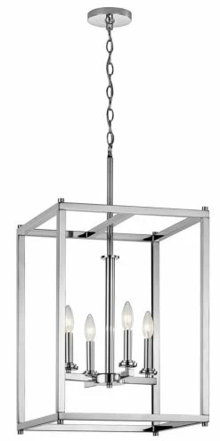 Coupon ✨ Kichler Lighting Crosby 60W 4-Light Incandescent Pendant in Polished Chrome ⭐