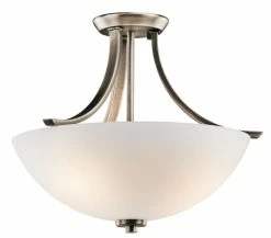Top 10 ✔️ Kichler Lighting Granby™ 75W 3-Light Medium Base Incandescent Ceiling Light in Brushed Pewter 🛒
