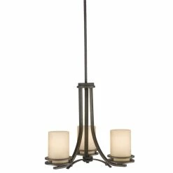 Best Pirce 😉 Kichler Lighting Hendrik 100 W 3-Light Medium Mini Chandelier in Olde Bronze 😉