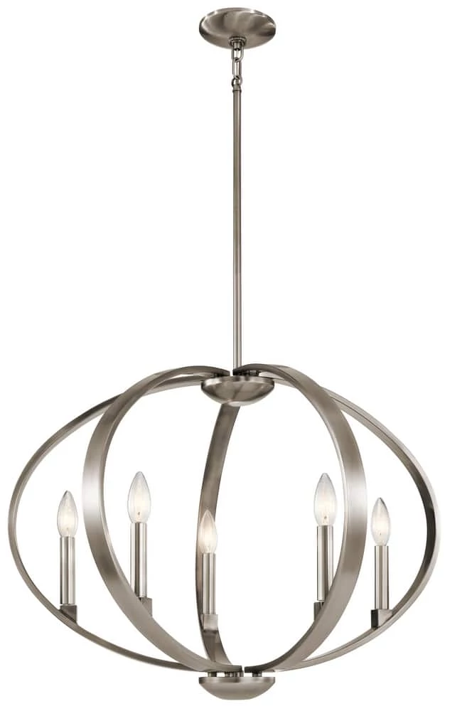 Brand new π Kichler Lighting Elata 60W 5-Light Candelabra E-12 Incandescent Chandelier in Classic Pewter π 3 Brand new π Kichler Lighting Elata 60W 5-Light Candelabra E-12 Incandescent Chandelier in Classic Pewter π