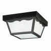 Top 10 💯 Kichler Lighting 5-1/2 in. 2-Light Outdoor Flushmount Fixture in Black 🎁 -Kichler Lighting shop Query 567