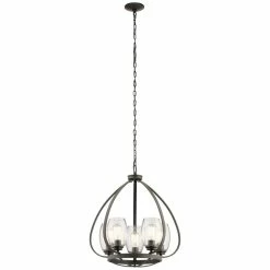 Cheap 😍 Kichler Lighting Tuscany 60W 5-Light Medium E-26 Incandescent Chandelier in Olde Bronze 🔔