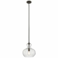Best Sale ⭐ Kichler Lighting Riviera™ 100W 1-Light Medium E-26 Incandescent Pendant in Olde Bronze 😍
