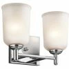 Deals 😉 Kichler Lighting Shailene™ 2-Light Bath Light in Polished Chrome 🎉 -Kichler Lighting shop Query 619
