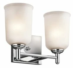 Deals 😉 Kichler Lighting Shailene™ 2-Light Bath Light in Polished Chrome 🎉