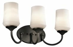Best reviews of 🎉 Kichler Lighting Aubrey 3-Light 30W Bath Light in Old Bronze ✨