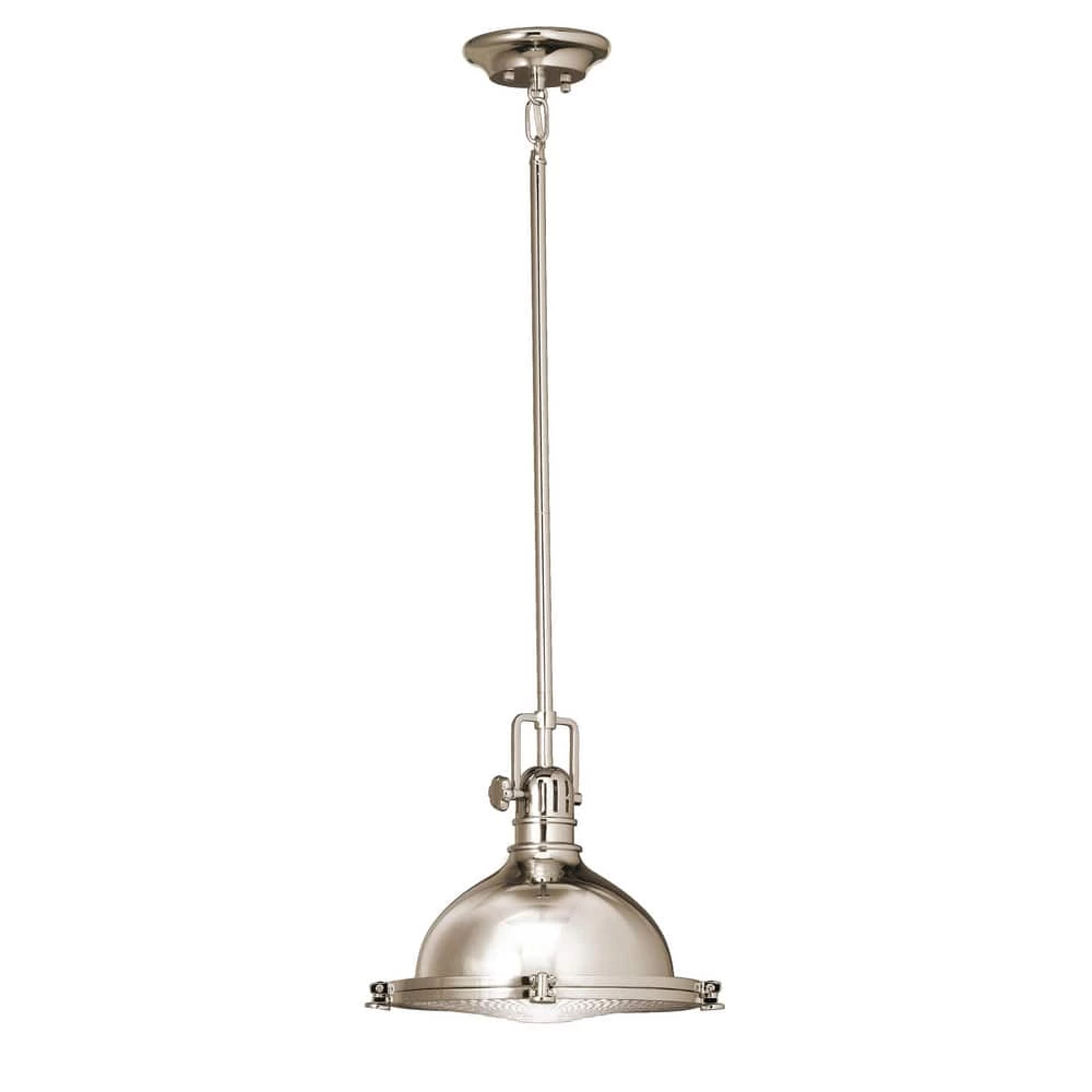 Budget π₯° Kichler Lighting Hatteras Bay 10-1/4 in. 100 W 1-Light Medium Pendant in Polished Nickel π₯° 3 Budget π₯° Kichler Lighting Hatteras Bay 10-1/4 in. 100 W 1-Light Medium Pendant in Polished Nickel π₯°