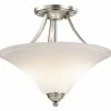Coupon 😉 Kichler Lighting Keiran 75W 2-Light Medium Incandescent Semi-Flush Ceiling Light in Brushed Nickel 🌟