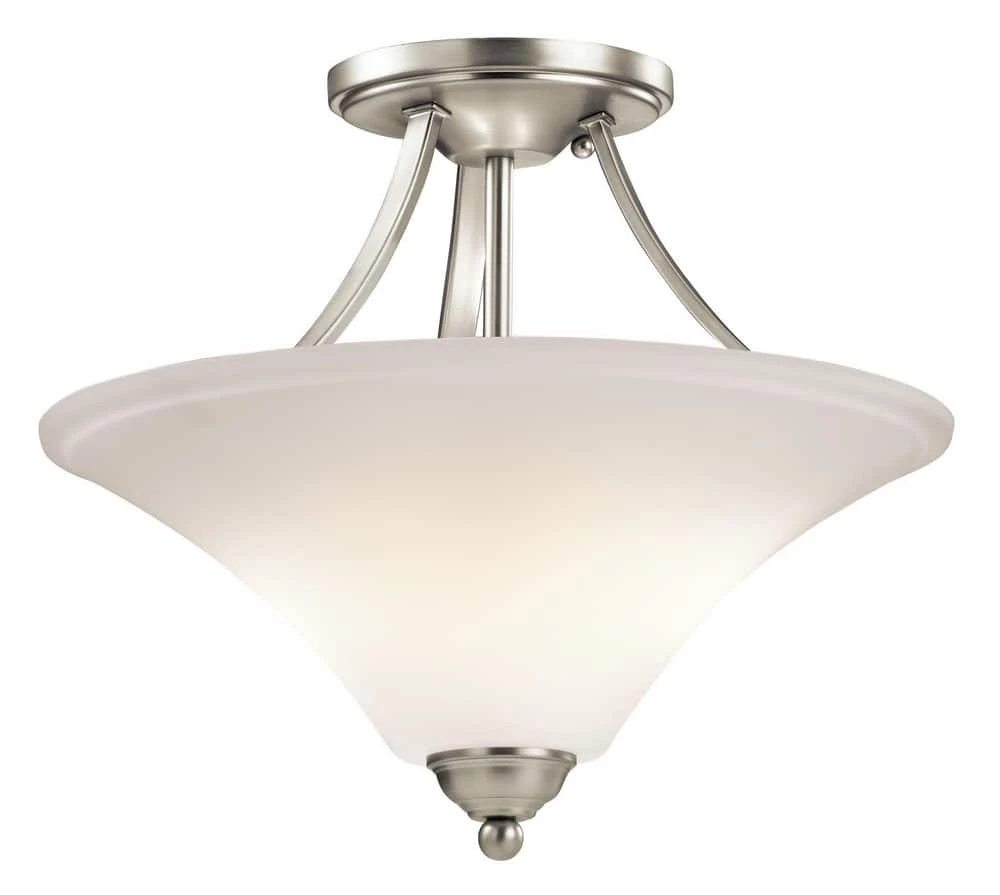 Coupon π Kichler Lighting Keiran 75W 2-Light Medium Incandescent Semi-Flush Ceiling Light in Brushed Nickel π 3 Coupon π Kichler Lighting Keiran 75W 2-Light Medium Incandescent Semi-Flush Ceiling Light in Brushed Nickel π