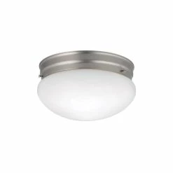 Best Pirce 👍 Kichler Lighting Ceiling Space 60W 2-Light Medium Base Flush Mount in Brushed Nickel 😉