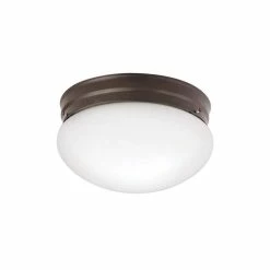 Cheap ⌛ Kichler Lighting Ceiling Space 5 x 9-1/4 in. 60W 2-Light Medium Flush Mount Ceiling Fixture in Olde Bronze ⭐