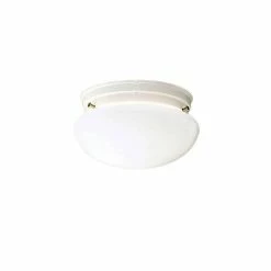 Hot Sale 😉 Kichler Lighting Ceiling Space 5 x 9-1/4 in. 60 W 2-Light Medium Flush Mount Ceiling Fixture in White 🌟