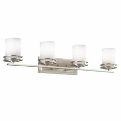 Flash Sale 👍 Kichler Lighting Hendrik 6-1/2 in. 100 W 4-Light Medium Bracket in Brushed Nickel 👏