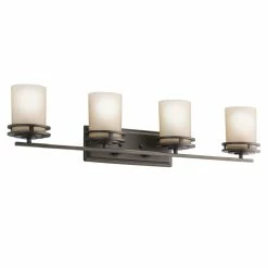 Promo 😍 Kichler Lighting Hendrik 6-1/2 in. 100 W 4-Light Medium Bracket in Olde Bronze 👍