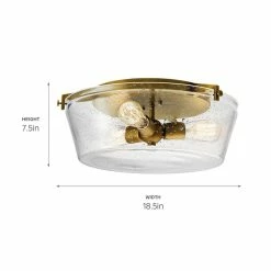Flash Sale ✨ Kichler Lighting Alton™ 3-Light Flush Mount Ceiling Fixture in Natural Brass 🧨 -Kichler Lighting shop Query 671