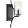 Brand new 🔔 Kichler Lighting Vara 60W 1-Light Candelabra E-12 Incandescent Wall Sconce in Distressed Black 🌟 -Kichler Lighting shop Query 677