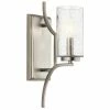 Flash Sale 🔔 Kichler Lighting Vara 60W 1-Light Candelabra E-12 Incandescent Wall Sconce in Brushed Nickel 👍 -Kichler Lighting shop Query 678