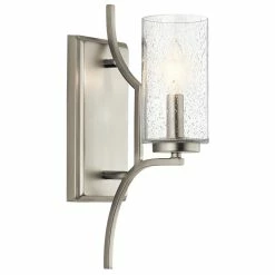 Flash Sale 🔔 Kichler Lighting Vara 60W 1-Light Candelabra E-12 Incandescent Wall Sconce in Brushed Nickel 👍