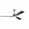 Cheapest 🎁 Kichler Lighting Kosmus 73W 1-Light 3-Blade LED Ceiling Fan in Brushed Stainless Steel 😀 -Kichler Lighting shop Query 685