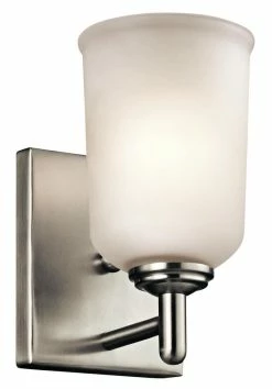 Cheapest ๐ Kichler Lighting Shailene 100W 1-Light Wall Sconce in Brushed Nickel ๐