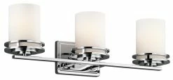 Wholesale 🔥 Kichler Lighting Hendrik 7-3/4 x 6-1/2 in. 100 W 3-Light Medium Bracket in Polished Chrome 🔔