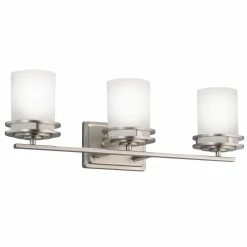 Cheapest 🔔 Kichler Lighting Hendrik 3 Light 100 W Vanity Light in Brushed Nickel 😀