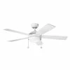 Flash Sale 🛒 Kichler Lighting Starkk™ 53W 5-Blade Ceiling Fan with 52 in. Blade Span and 1-Light in Matte White 🧨 -Kichler Lighting shop Query 71