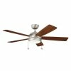 Brand new 🔥 Kichler Lighting Starkk™ 53W 5-Blade Ceiling Fan with 52 in. Blade Span and 1-Light in Brushed Nickel ✔️ -Kichler Lighting shop Query 72
