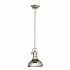 Best Sale 🥰 Kichler Lighting Hatteras Bay 38-1/2 in. 100W 1-Light Medium Pendant in Polished Nickel ❤️