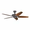 Best reviews of 🎉 Kichler Lighting Canfield 52 in. 5-Blade Ceiling Fan in Distressed Black 🛒