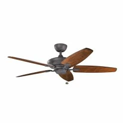 Best reviews of 🎉 Kichler Lighting Canfield 52 in. 5-Blade Ceiling Fan in Distressed Black 🛒