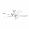 Cheap 🥰 Kichler Lighting Canfield 52 in. 65W 5-Blade Ceiling Fan in Matte White ⌛ -Kichler Lighting shop Query 727