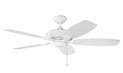 Coupon 🧨 Kichler Lighting Canfield 52 x 17-1/2 in. 5-Blade Ceiling Fan in White 🔔