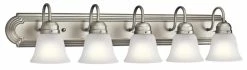 Wholesale 😀 Kichler Lighting 100W 5-Light Medium E-26 Incandescent Vanity Fixture in Brushed Nickel 🤩