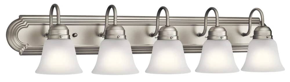 Wholesale π Kichler Lighting 100W 5-Light Medium E-26 Incandescent Vanity Fixture in Brushed Nickel π€© 3 Wholesale π Kichler Lighting 100W 5-Light Medium E-26 Incandescent Vanity Fixture in Brushed Nickel π€©