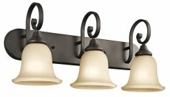 Buy 😀 Kichler Lighting Monroe™ 100W 3-Light Bath Vanity Fixture in Olde Bronze 💯