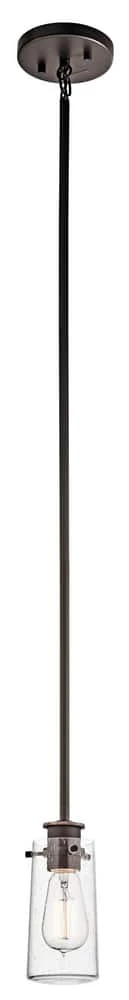Promo 🎁 Kichler Lighting Braelyn 60W 1-Light Medium Incandescent Mini Pendant in Olde Bronze 👍