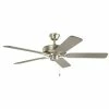 Coupon ⭐ Kichler Lighting Basics Pro 52W 5-Blade Ceiling Fan in Brushed Nickel 😍 -Kichler Lighting shop Query 749