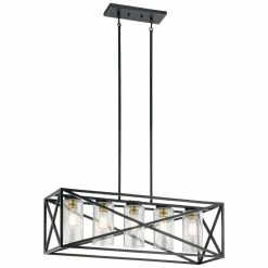 Outlet 🔥 Kichler Lighting Moorgate 60W 5-Light Chandelier in Black 💯