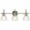 Best reviews of 🥰 Kichler Lighting Avery™ 75W 3-Light Medium E-26 Incandescent Vanity Fixture in Brushed Nickel 🔥