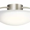 Budget 💯 Kichler Lighting Swiss Passport 60W 3-Light Medium Flush Mount in Brushed Nickel 🥰