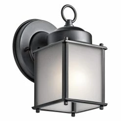 Best deal 💯 Kichler Lighting 1-Light Outdoor Wall Lantern in Painted Black 🎁